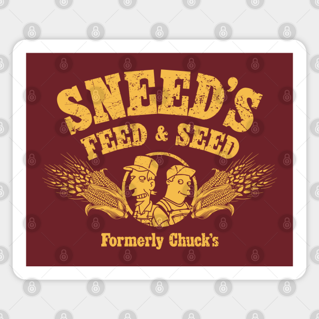 Sneed's Feed and Seed Simpsons Pegatina TeePublic MX